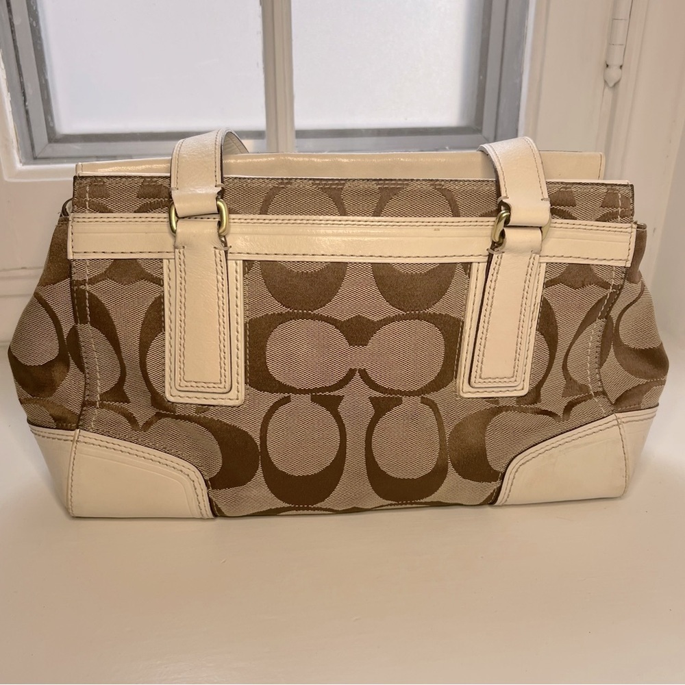 Vintage Coach Signature Shoulder Bag - Pink/Tan No J0771-11620 - Picture 8 of 16